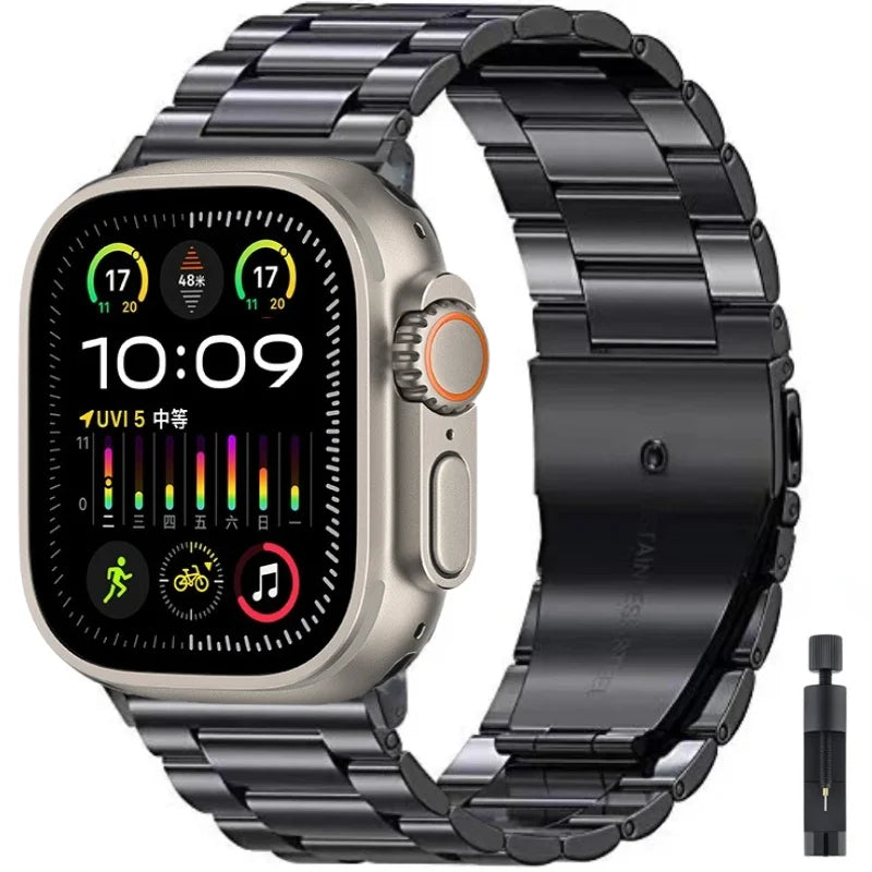 Metal strap For Apple watch 10 46mm 42mm Ultra/2 49mm 9 8 7 45mm 41mm Stainless steel wristband For iWatch 6 5 4 3 SE 44mm 40mm